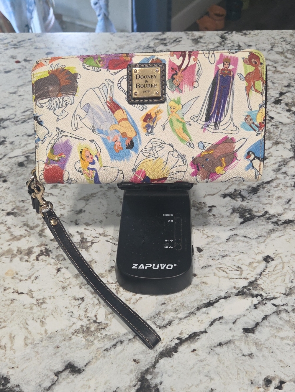 Dooney & Bourke Ink And Paint Zip Around Wristlet/wallet